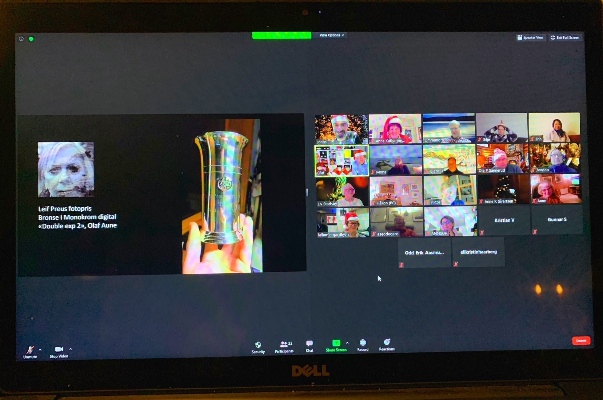 TKK juleavslutning på Zoom 2020